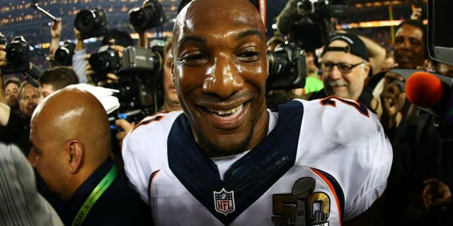 during Super Bowl 50 at Levi's Stadium on February 7, 2016 in Santa Clara, California.