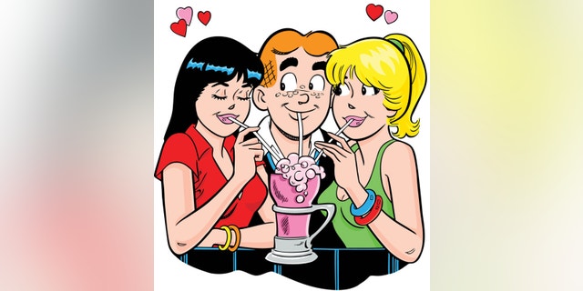 This comic image released by Archie Comics shows Veronica, left, Archie, center, and Betty, characters from the Archie's comic book series.