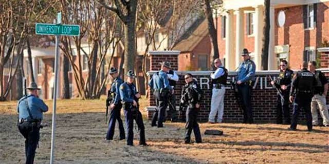 The Arkansas State University campus in Jonesboro after a gunman drove into the area in December.