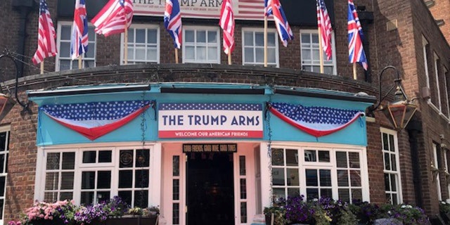 The Trump Arms is celebrating President Trump's visit.