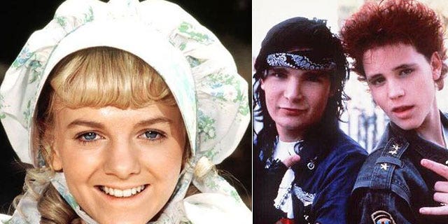 Allison Arngrim (left) starred on 'Little House on the Prairie." She said stories about Corey Feldman and Corey Haim (right) being abused as child stars were common in the 1980s and 90s.