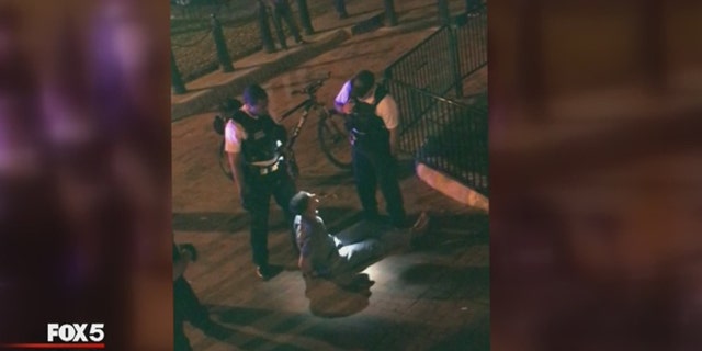 A Marine was arrested after he attempted to carjack a tour bus near the White House on Sunday, officials said.