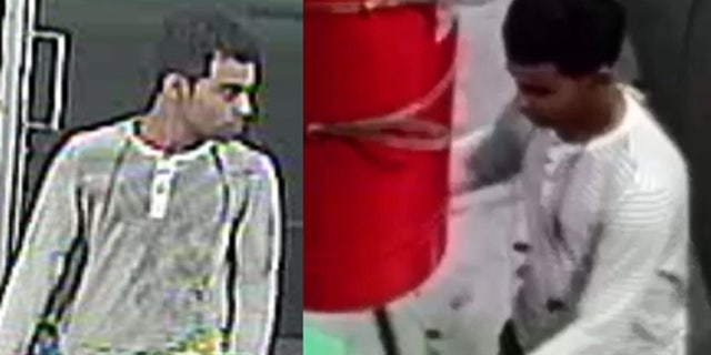The suspect who set fire to a gas station on New York's Staten Island, according to police.