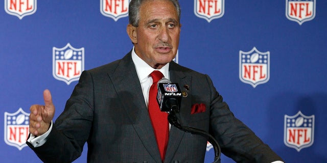 Arthur Blank said he was "pissed off" after hearing Robert Kraft had 283 diamonds put in the Super Bowl ring, a tongue-in-cheek reference to the team's blown lead.