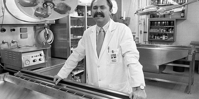 Arthur Rathburn at the University of Michigan in Ann Arbor, Michigan, U.S. in November 1988.
