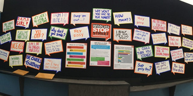 A display intended to highlight Sexual Awareness Month was removed for containing "hate speech." It was later revised.