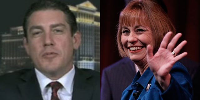 Shown here are Nevada Senate candidates Jon Scott Ashjian, left, and Sharron Angle. (FNC/AP)