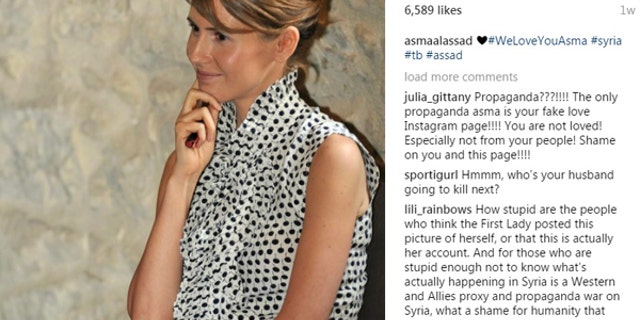 On April 4, the day the U.S. said Assad dropped sarin gas on a rebel-held town, this photo of Asma appeared on her Instagram account.