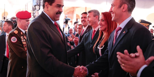 Venezuela's President Nicolas Maduro and VP Tarek El Aissami in Caracas, Venezuela on Jan. 4, 2017