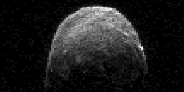 Nov. 7, 2011: This radar image of asteroid 2005 YU55 shows the space rock 3.6 lunar distances, which is about 860,000 miles, or 1.38 million kilometers, from Earth.