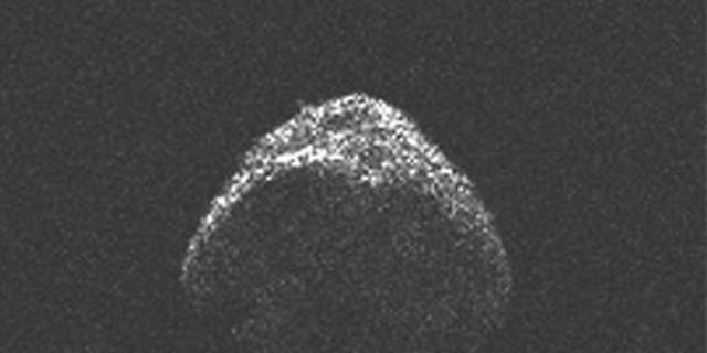 Asteroid 2012 LZ1 is roughly spherical and rotates once around every 10 to15 hours. This detailed image was taken on July 19, 2012 by researchers at the Arecibo Observatory in Puerto Rico, when the asteroid was 6 million miles (10 million kilometers) away. The resolution is 25 feet (7.5 meters), equivalent to seeing a basketball in New York City from Puerto Rico.