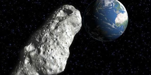 A football-sized asteroid – labeled 2018 GE3 – buzzed by Earth on April 16, 2018.