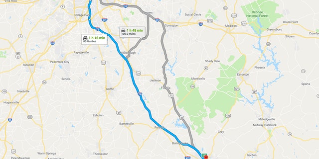 I 75 is the main route between Atlanta and Macon