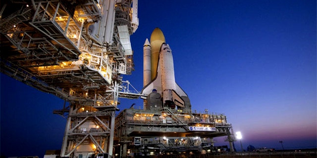 Morning breaks over Launch Pad 39A at NASA's Kennedy Space Center in Florida following the arrival of space shuttle Atlantis in preparation for its final flight, the STS-132 mission in May 2010.