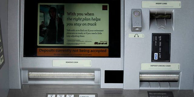 April 19, 2011: A Wells Fargo ATM bank machine is shown here in Solana Beach, California.