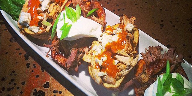 Proceeds for Atomic Grill's potato skin special will go to the West Virginia Foundation for Rape Information Services.