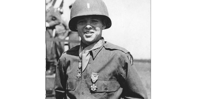 FILE: June 7, 1945: Audie Murphy is shown after receiving Congressional Medal of Honor and the Legion of Merit in Salzburg, Austria.