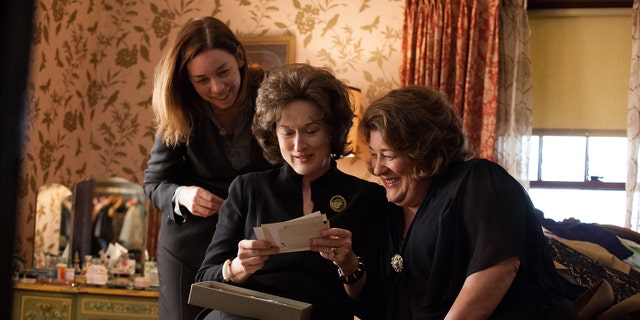 This publicity image released by The Weinstein Company shows, from left, Julianne Nicholson, Meryl Streep and Margo Martindale in a scene from "August: Osage County."