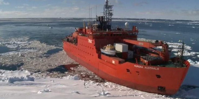 The Aurora Australis icebreaker ship.