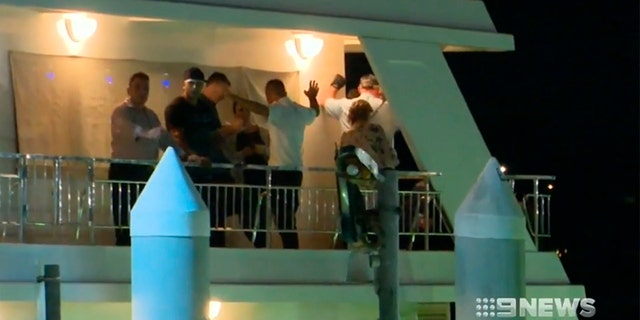 A fight then broke out on board and the birthday girl was allegedly pushed down the stairs as a result.