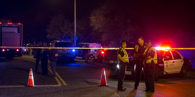 Authorities work at the scene of an explosion in Austin, Texas on March 18.