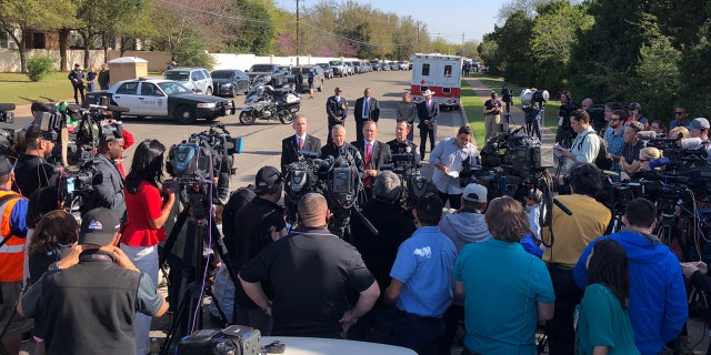 Austin Police Chief Brian Manley, speaks at a news conference for the latest bombing in Austin, Texas, U.S., March 19, 2018.