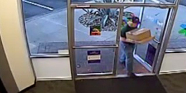 Surveillance photos show Mark Anthony Conditt dropping off two suspicious packages on Sunday from inside a South Austin FedEx Office store, where authorities said he shipped the two items with explosive devices inside.