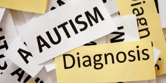 Snippets of paper reading "Autism Diagnosis" on them.