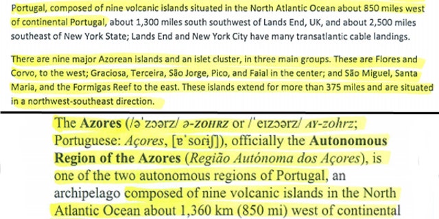 At top, text from a DOD report; at bottom, similar text shown on Wikipedia.