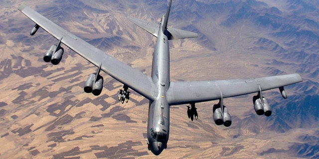 The behemoth B-52 Stratofortress is the biggest bomber that the Air Force flies -- so big that it takes 32 airmen more than 12 hours to wash one.