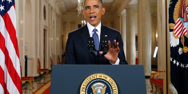 WASHINGTON, DC - NOVEMBER 20: U.S. President Barack Obama announces executive actions on U.S. immigration policy during a nationally televised address from the White House, November 20, 2014 in Washington, DC. Obama outlined a plan on Thursday to ease the threat of deportation for about 4.7 million undocumented immigrants. (Photo by Jim Bourg-Pool/Getty Images)