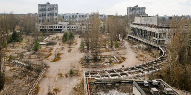 Once home to some 50,000 people whose lives were connected to the Chernobyl nuclear power plant, Pripyat was hastily evacuated one day after a reactor at the plant 3 kilometers (2 miles away) exploded on April 26, 1986. (AP Photo/Efrem Lukatsky)