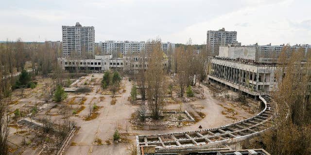 Once home to some 50,000 people whose lives were connected to the Chernobyl nuclear power plant, Pripyat was hastily evacuated one day after a reactor at the plant 3 kilometers (2 miles away) exploded on April 26, 1986. (AP Photo/Efrem Lukatsky)