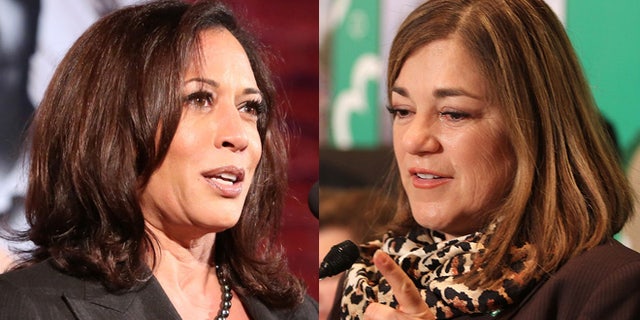 California Attorney General Kamala Harris, left; Rep. Loretta Sanchez, right.