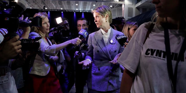 New York gubernatorial candidate Cynthia Nixon has released "Sex and the City"-themed campaign merchandise.