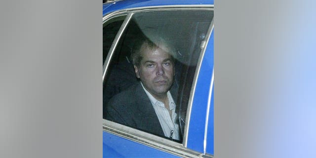FILE - In a Nov. 18, 2003 file photo, John Hinckley Jr. arrives at U.S. District Court in Washington. Hinckley, who shot Reagan in 1981 to impress actress Jodie Foster, was found not guilty by reason of insanity in the assassination attempt. He has been held for the past three decades at a Washington psychiatric hospital, but has been granted increasing freedom in recent years as doctors say his mental illness has been in remission. (AP Photo/Evan Vucci, File)