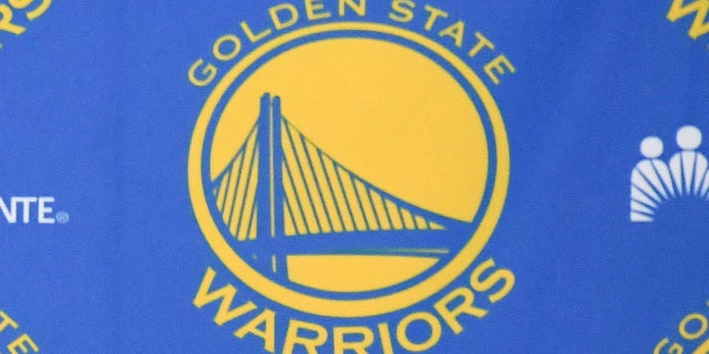 The logo of the NBA's Golden State Warriors is seen at the team's practice facility in Oakland, Calif., Jul 7, 2016.