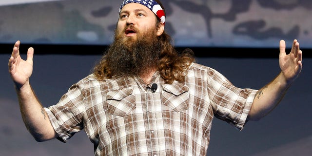 June 5, 2013. Willie Robertson of the reality television show "Duck Dynasty" speaking at the Wal-Mart Stores, Inc. U.S. Associates meeting in Fayetteville, Arkansas.