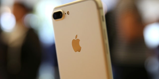 File photo -  the iPhone 7 smartphone is displayed inside an Apple Inc. store in Los Angeles, California, U.S., Sept. 16, 2016. 