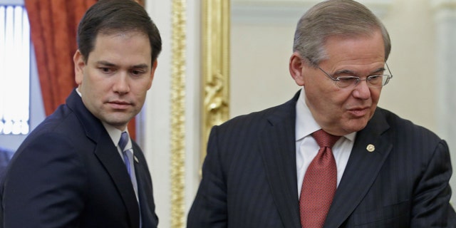 U.S. Sen. Marco Rubio (R-FL) and Senate Foreign Relations Committee Chairman Robert Menendez (D-NJ).