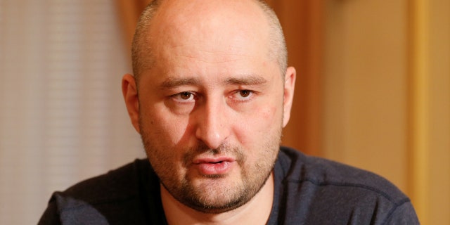 Russian dissident journalist Arkady Babchenko speaks during an interview with foreign media in Kiev, Ukraine May 31, 2018.