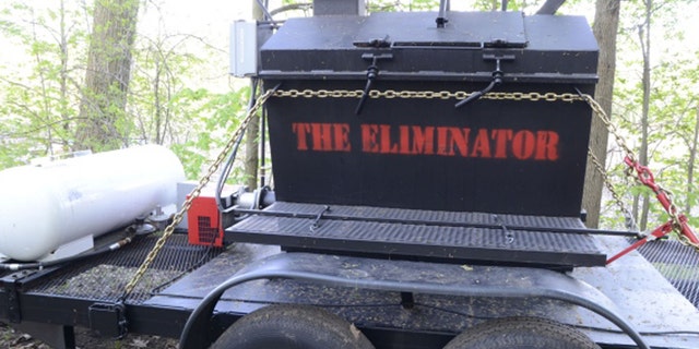 Laura Babcock was allegedly burned in this animal incinerator after she was killed in July 2012.