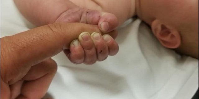 A 5-month-old baby was rescued early Sunday morning after surviving more than nine hours buried alive in the cold Montana wilderness, police said.