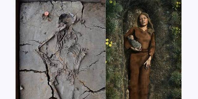 Remains of mysterious Stone Age baby found cradled in mother's arm