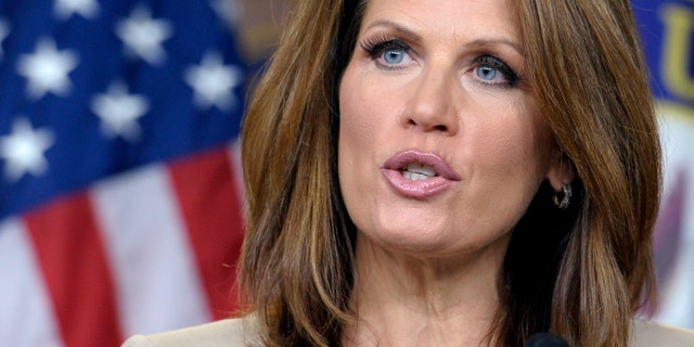 Republican presidential candidate Rep. Michele Bachmann, R-Minn., delivers the Republican response to the speech by President Barack Obama to a joint session of Congress at the Capitol in Washington, Thursday, Sept. 8, 2011.