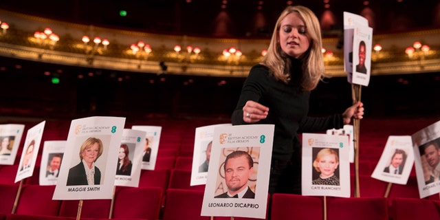 Feb. 11, 2016. Preparations are well underway for the annual star-studded event the British Academy Films Awards (BAFTA).