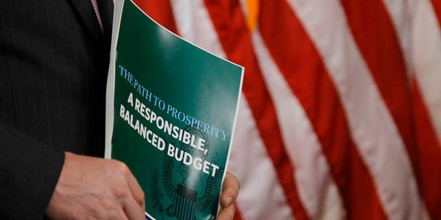 FILE: March 12, 2013: A copy of the Republican Party's proposals for a balanced budget presented on Capitol Hill, in Washington, D.C.