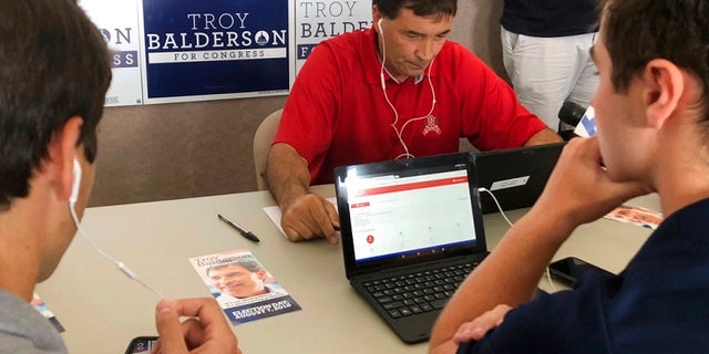 Ohio congressional candidate Troy Balderson campaigned Tuesday as the GOP hopes to hold onto the hotly contested 12th Congressional District.