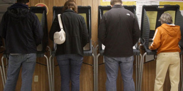 Voters are shown in this Nov. 2, 2010, photo casting ballots in Texas.