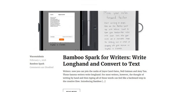 (Screenshot from http://bamboo.wacom.com/)